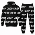 Drop hoodies black and drop white logo set