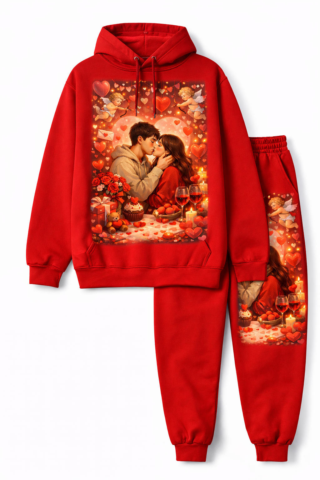 Drop valentine love hoodie set 2026