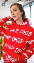 Drop hoodies red and white logo