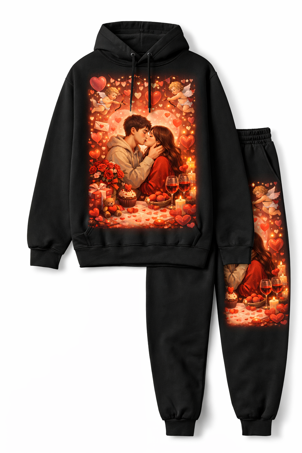 Drop valentine love hoodie set 2026