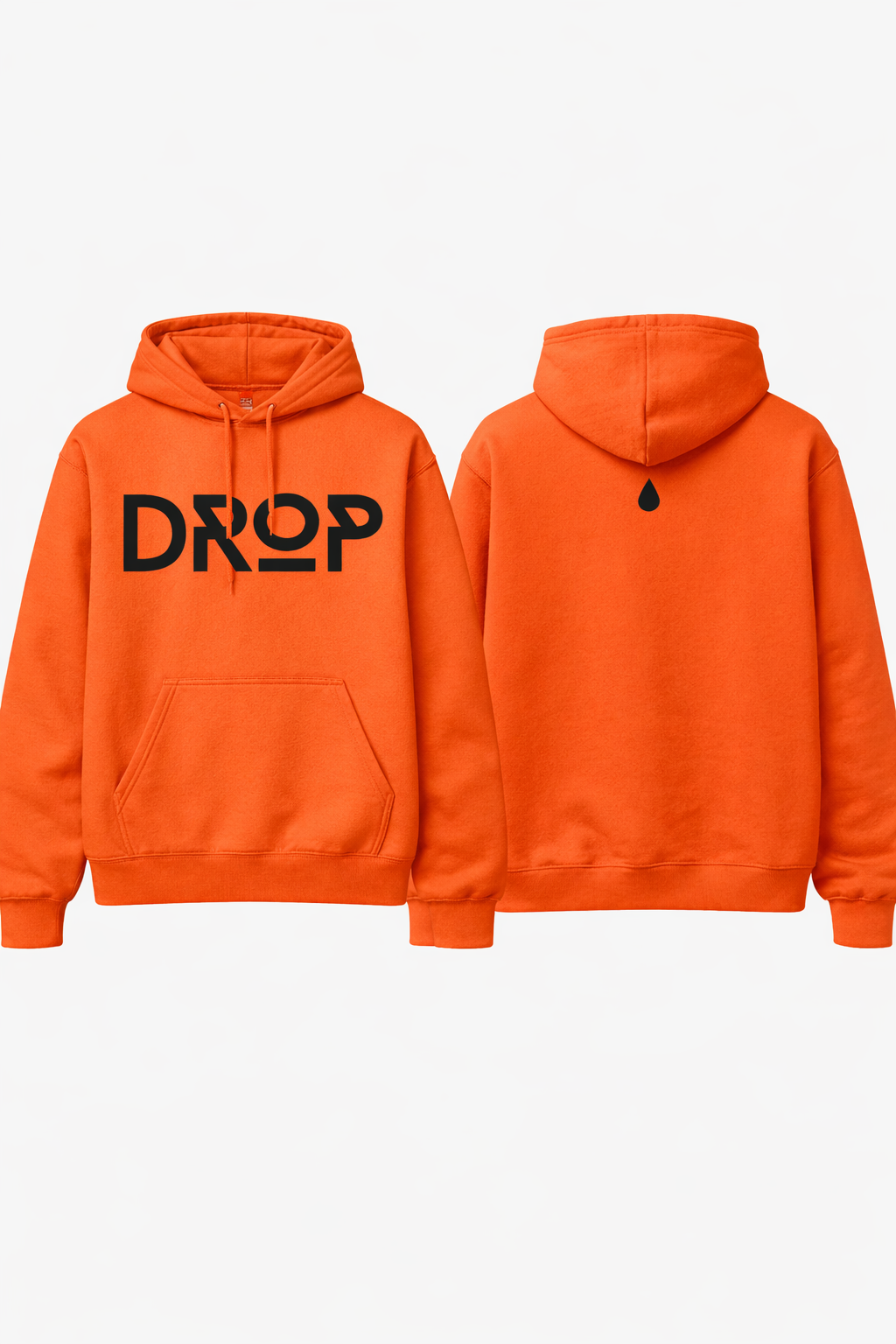 Drop hoodie orange