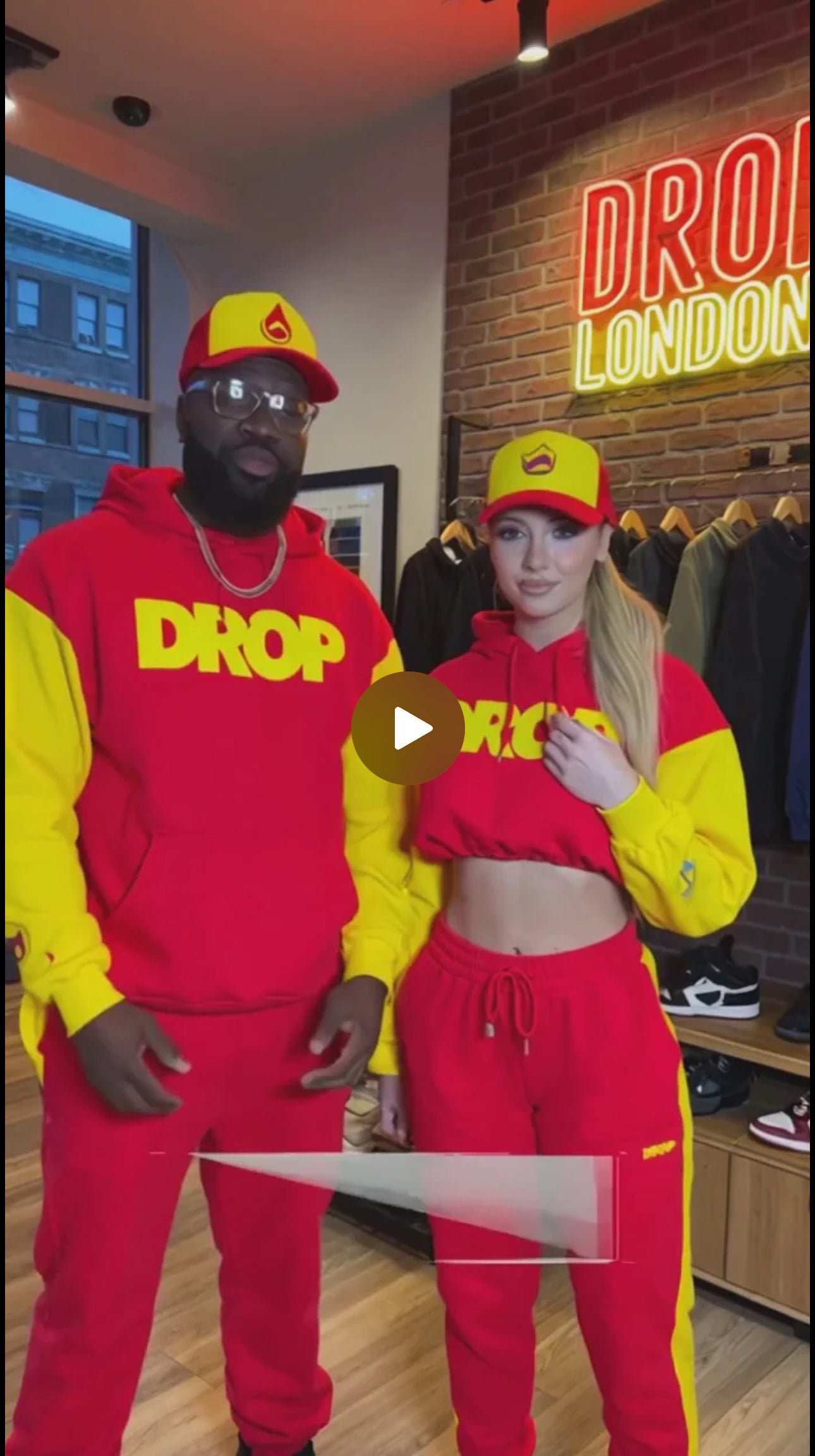 Hoodie red and yelow