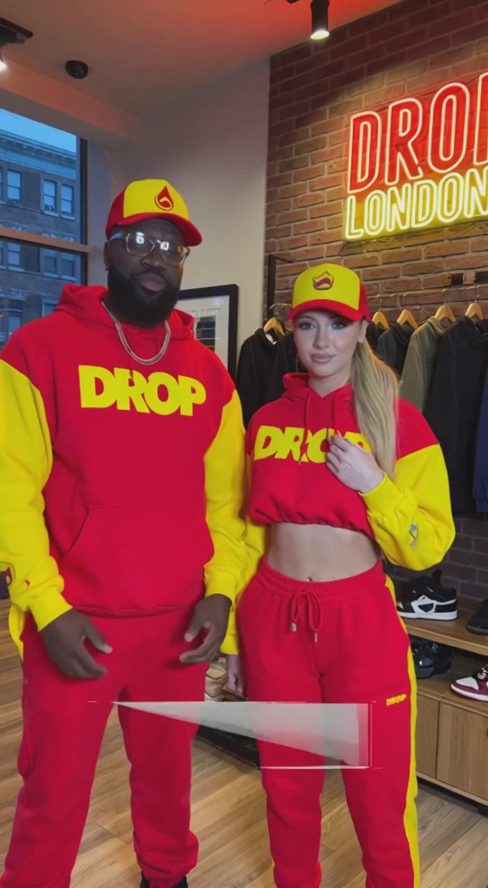 Hoodie red and yelow